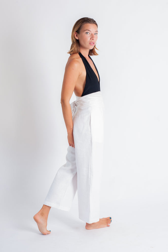 Lore Pant - White Luxe Linen