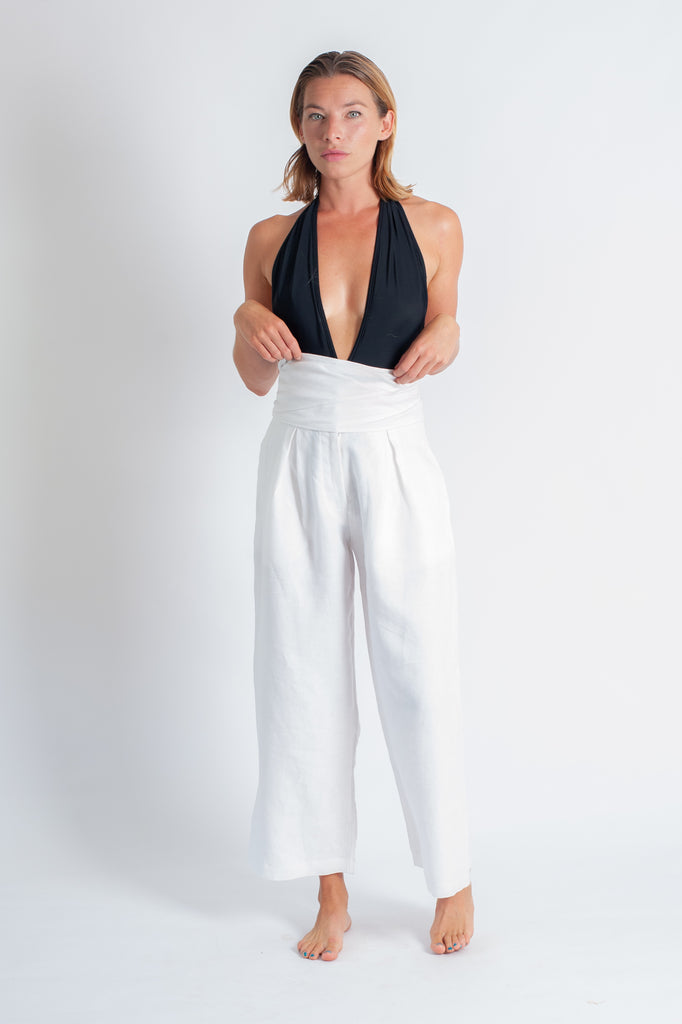 Lore Pant - White Luxe Linen