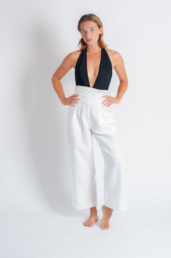 Lore Pant - White Luxe Linen