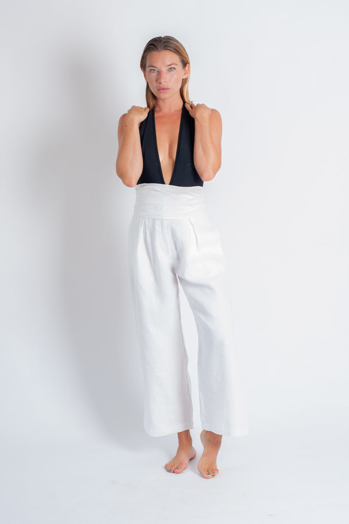 Lore Pant - White Luxe Linen