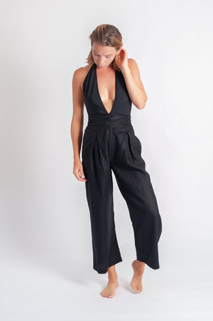 Lore Pant - Black Luxe Linen