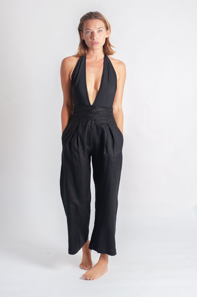 Lore Pant - Black Luxe Linen