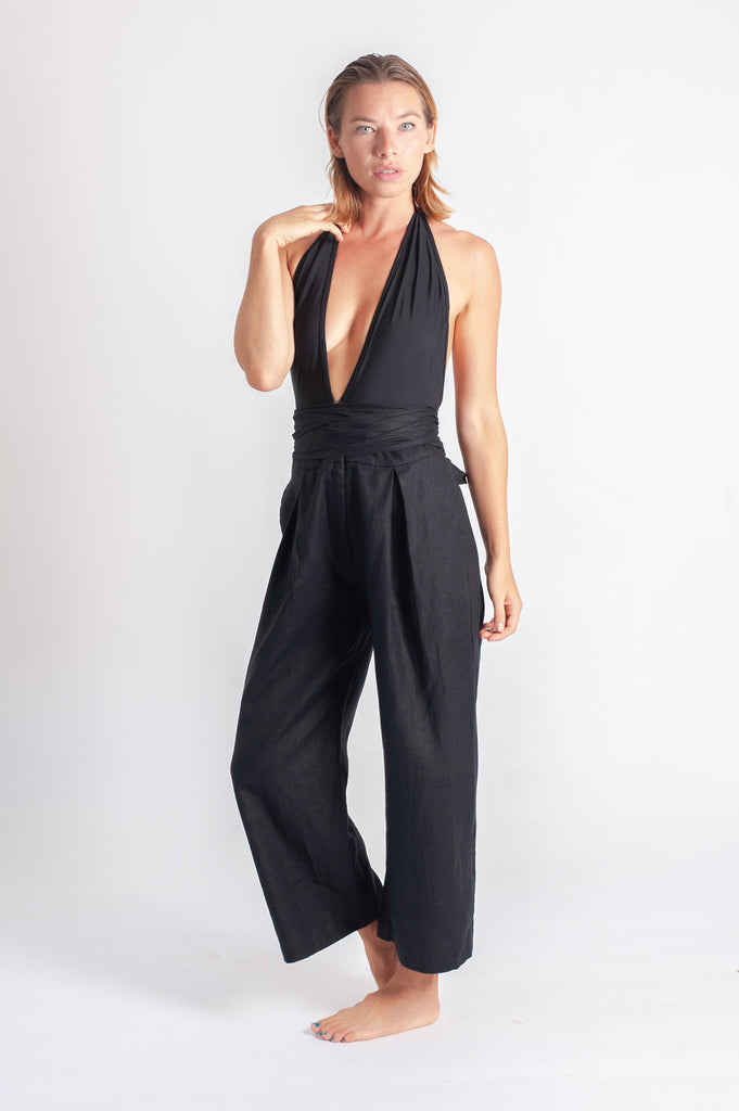 Lore Pant - Black Luxe Linen