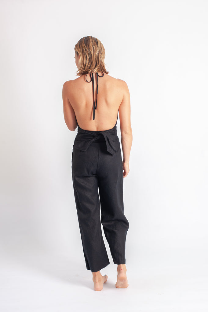 Lore Pant - Black Luxe Linen