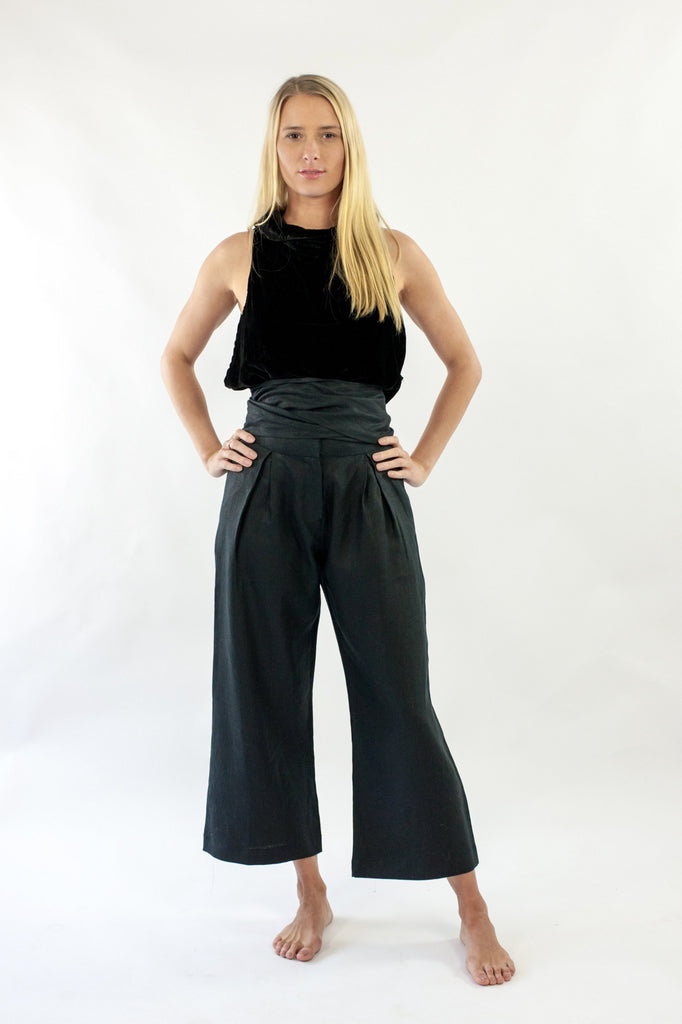 Lore Pant - Black Luxe Linen