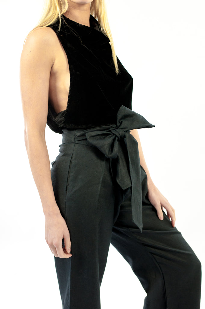 Lore Pant - Black Luxe Linen