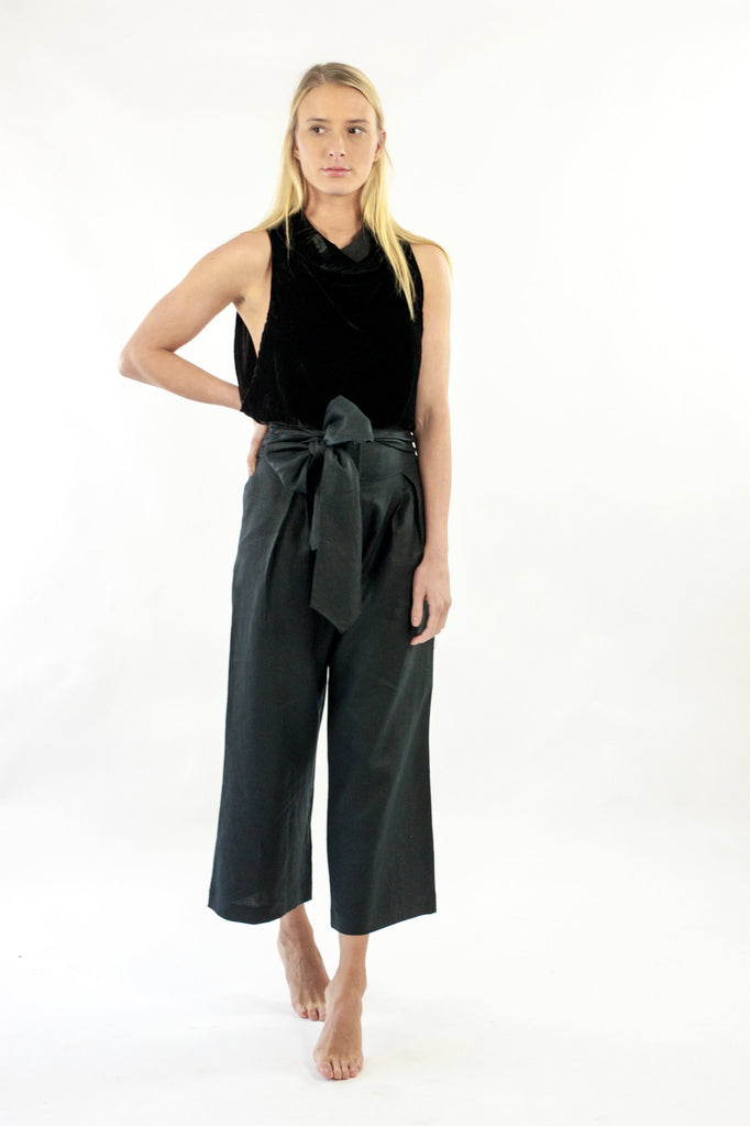 Lore Pant - Black Luxe Linen