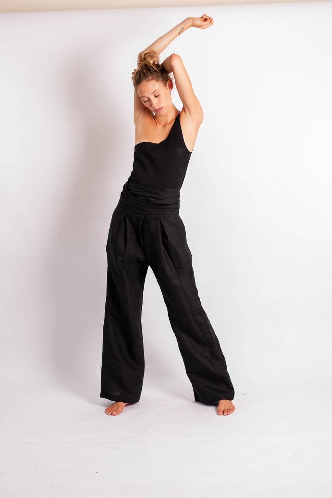 Lore Pant - Black Luxe Linen