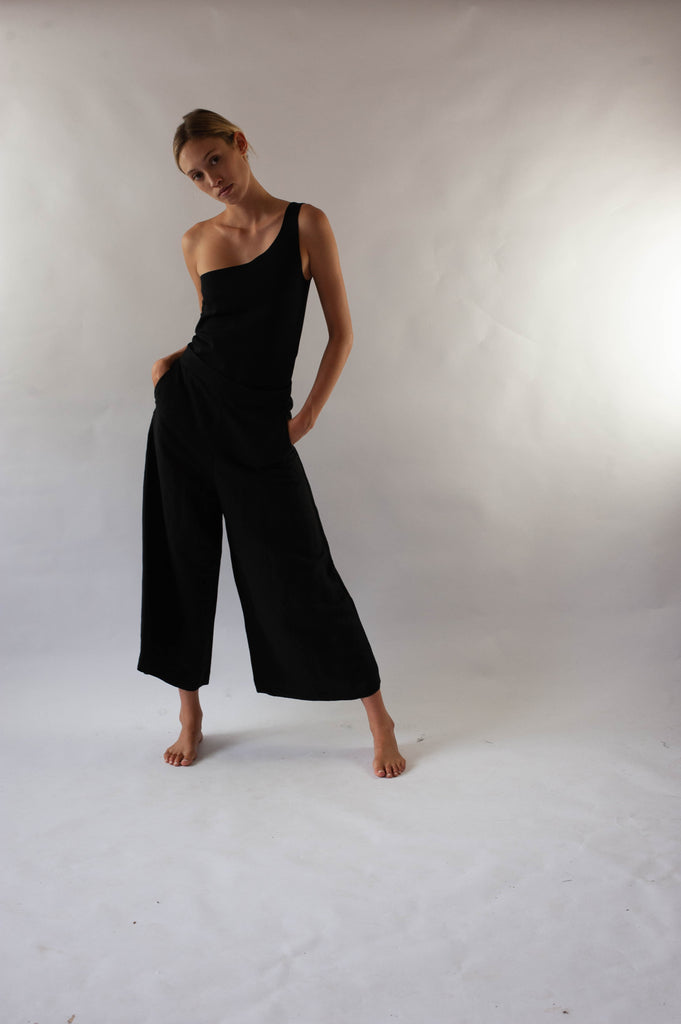 Romy Culotte - Black Linen Mix