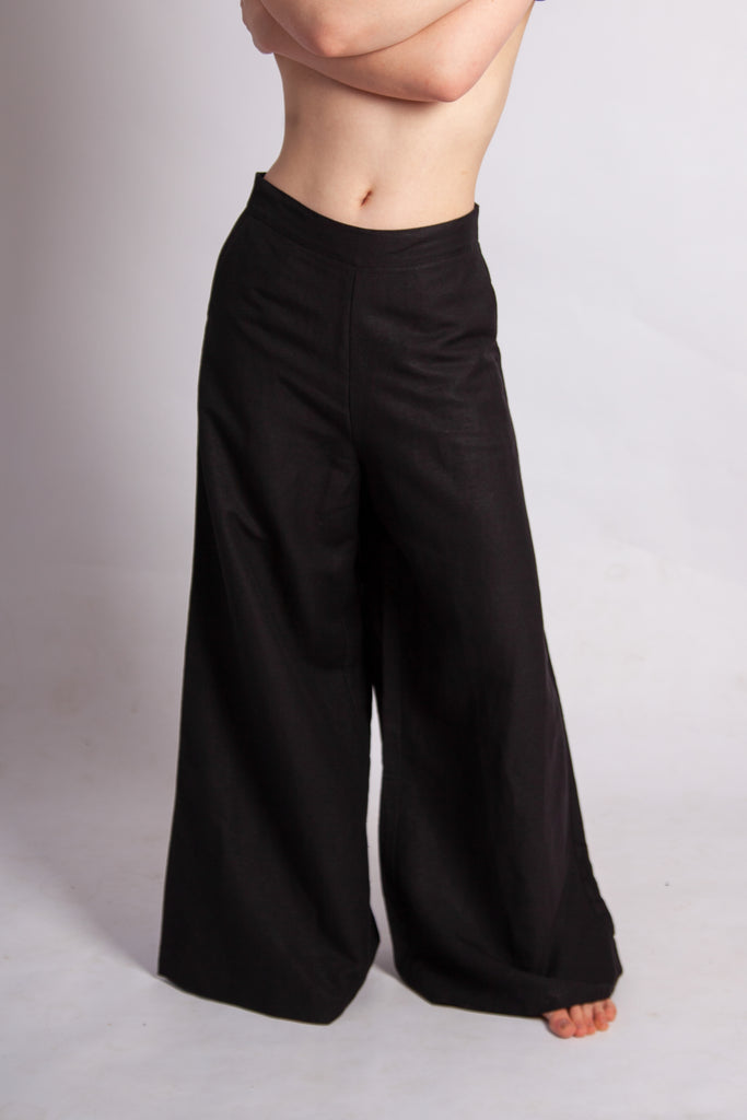 Gab Pant - Black Linen Mix
