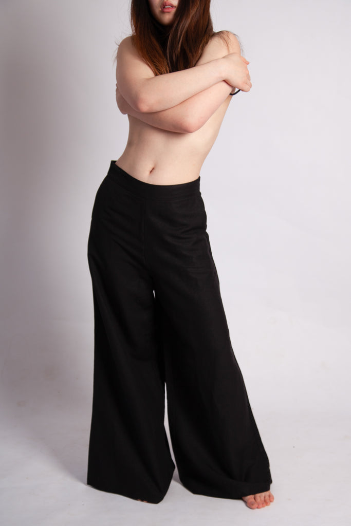 Gab Pant - Black Linen Mix