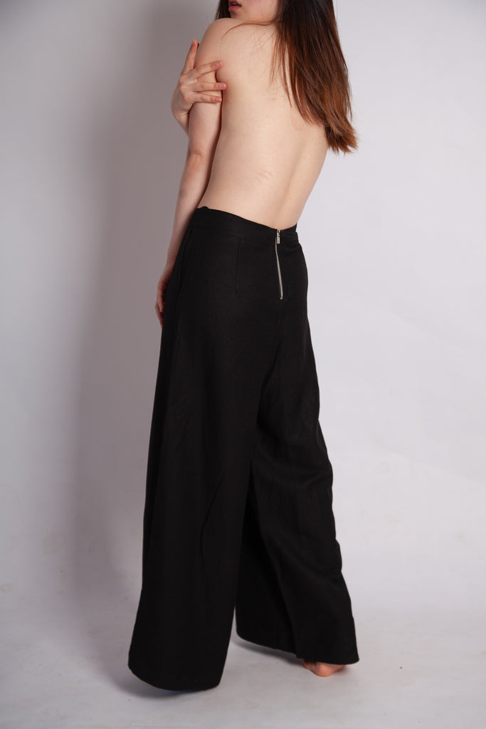 Gab Pant - Black Linen Mix