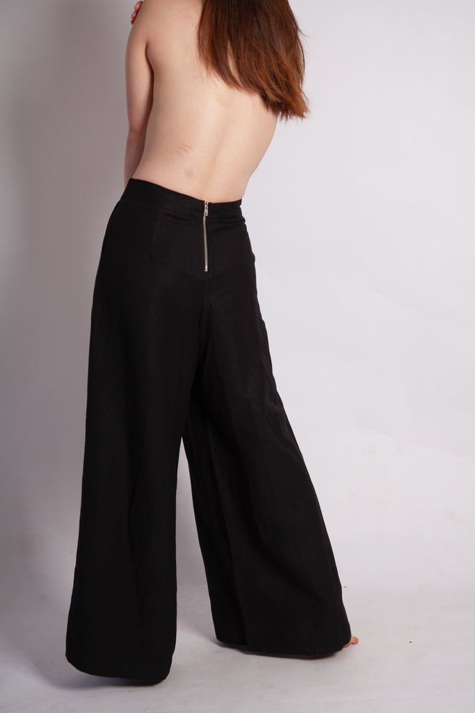 Gab Pant - Black Linen Mix