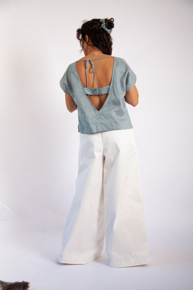 Josiane Top - Seafoam Light Linen
