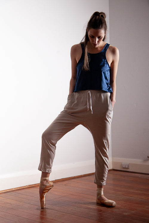 Edel Tank - Teal Silk Cotton Sateen