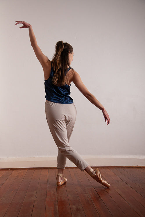 Edel Tank - Teal Silk Cotton Sateen