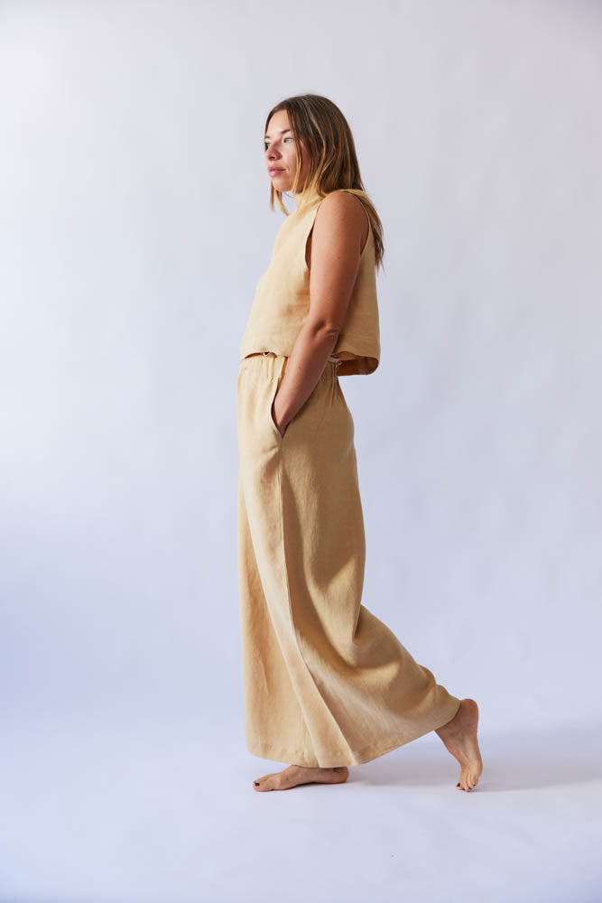 Mona Pant - Sand Antique Linen