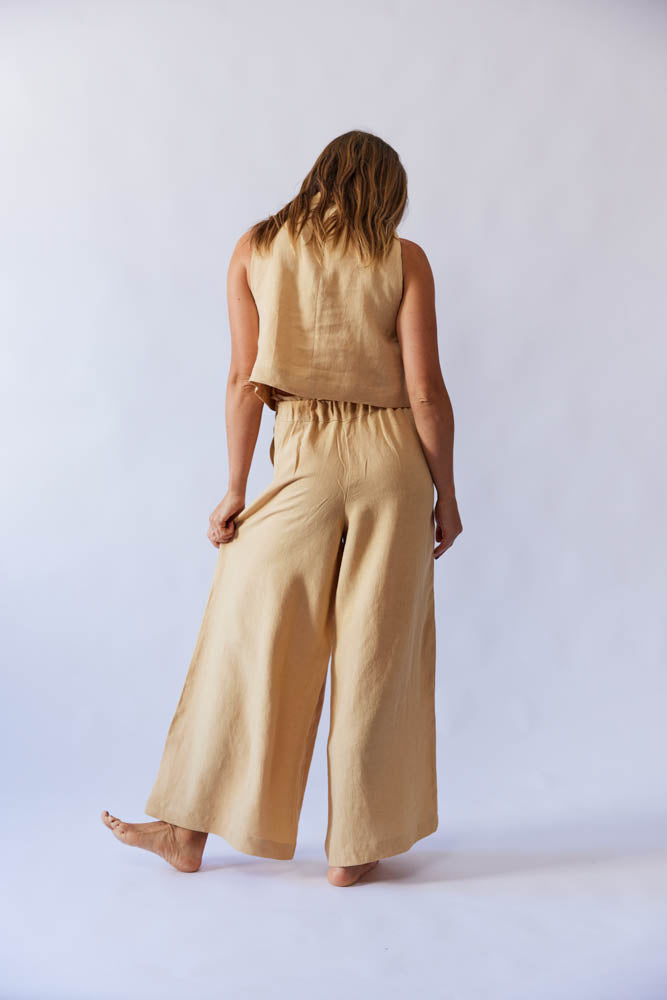 Mona Pant - Sand Antique Linen