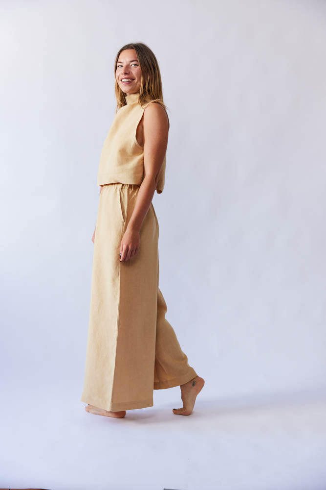 Mona Pant - Sand Antique Linen