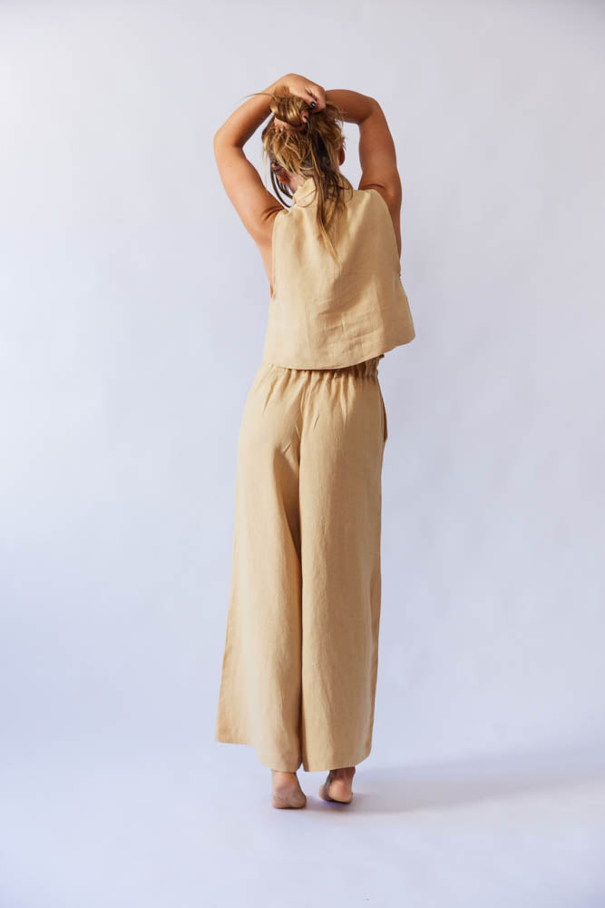 Mona Pant - Sand Antique Linen