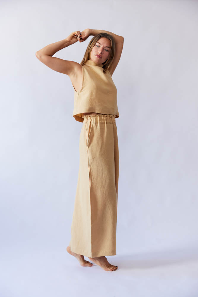 Mona Pant - Sand Antique Linen