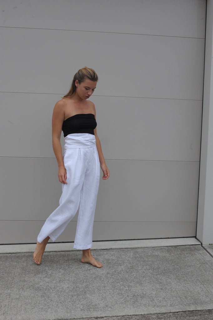 Lore Pant - White Luxe Linen