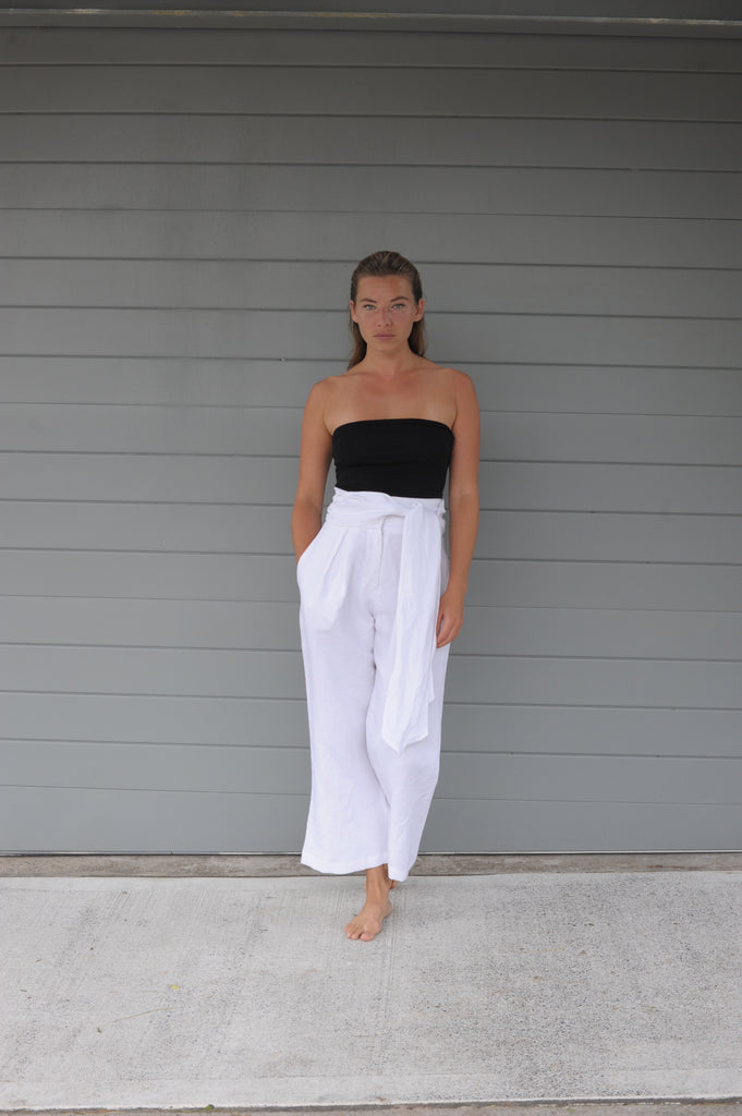 Lore Pant - White Luxe Linen