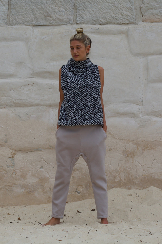 Hadley Pant Rose-Écru Wool Melton