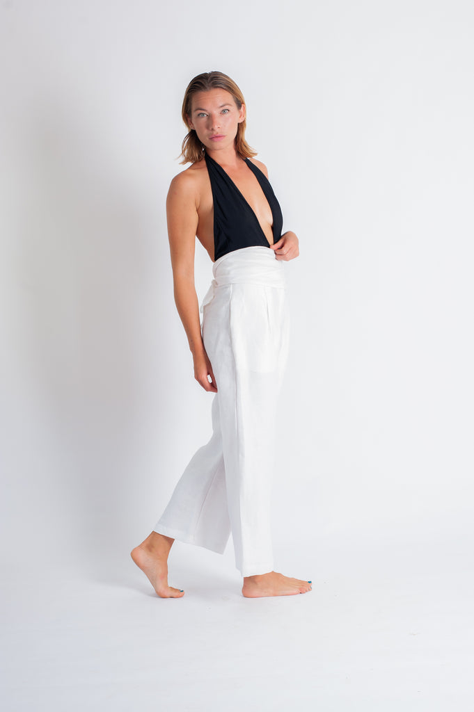 Lore Pant - White Luxe Linen