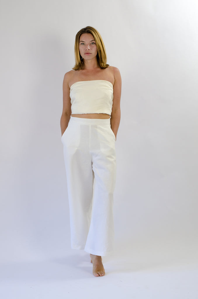 Romy Culotte - White Linen Mix