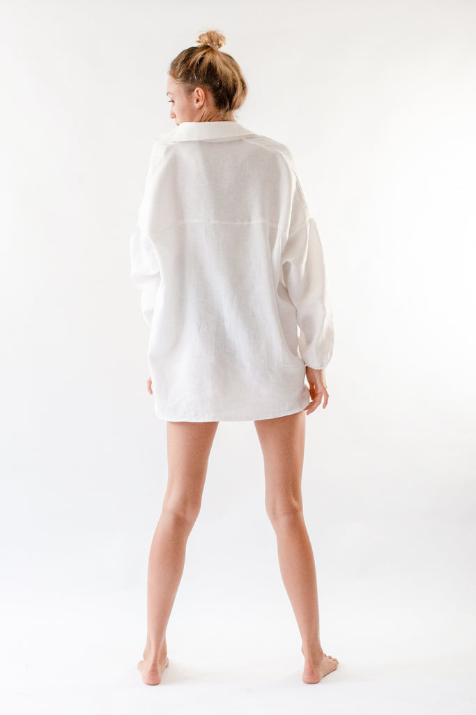 Pip Oversize Shirt - White Linen