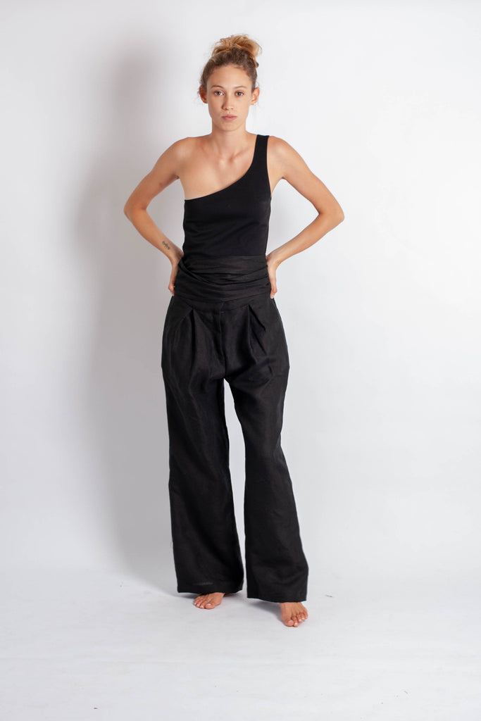 Lore Pant - Black Luxe Linen