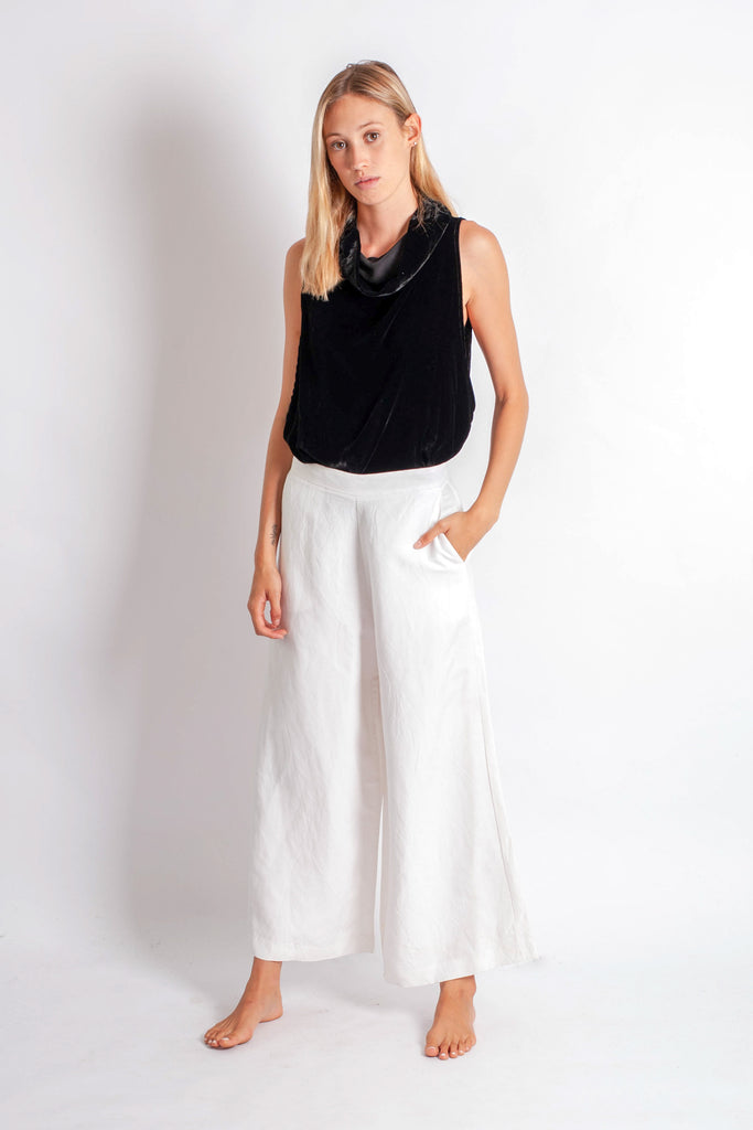 Romy Culotte - White Linen Mix