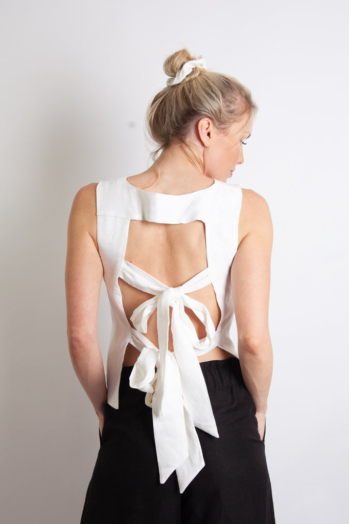 Isla Top - White Linen