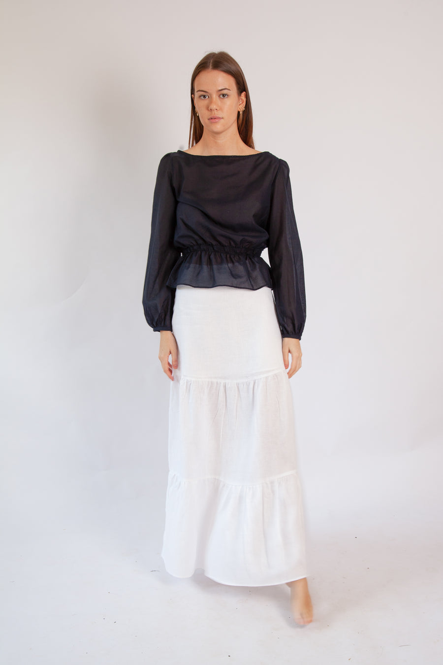 Willow Skirt - White Linen