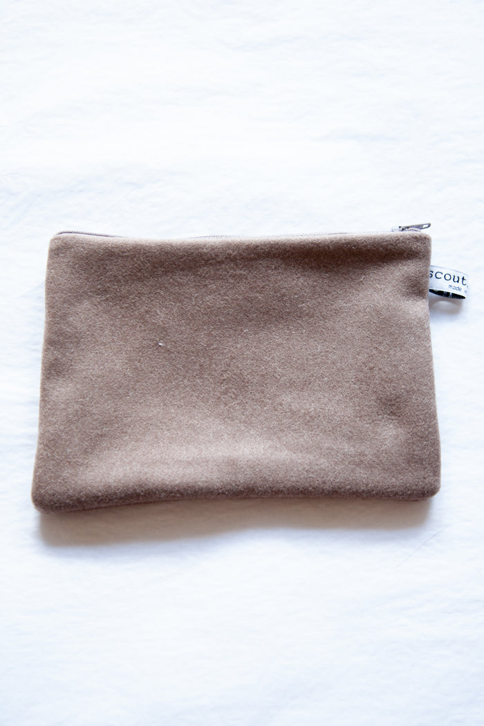Medium Pouch - Mushroom Wool Mix Felt