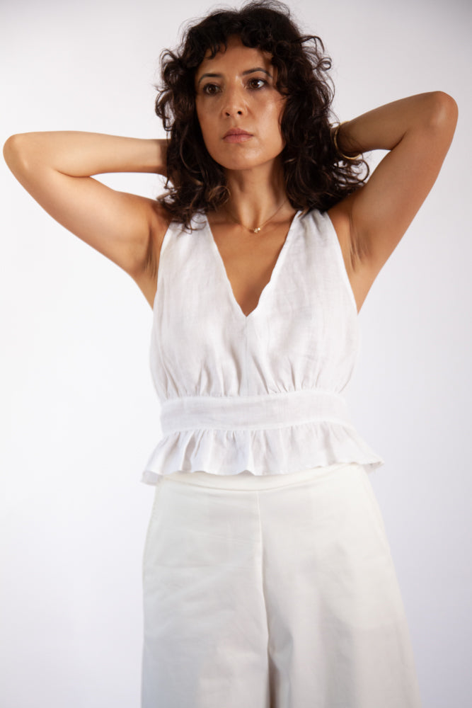 Lana Top - White Linen