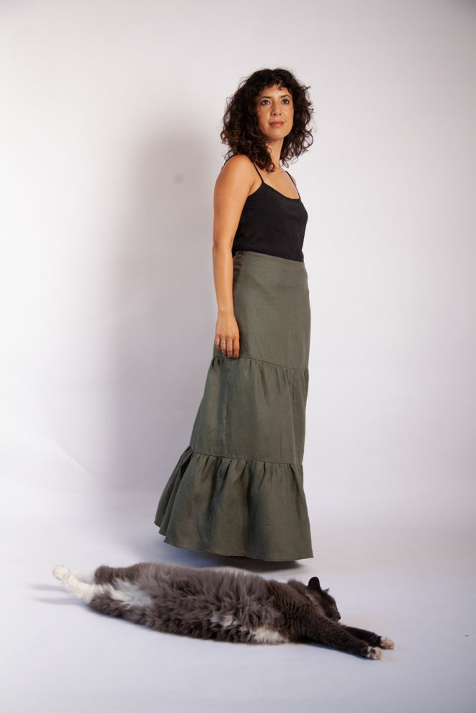 Willow Skirt - Sage Linen