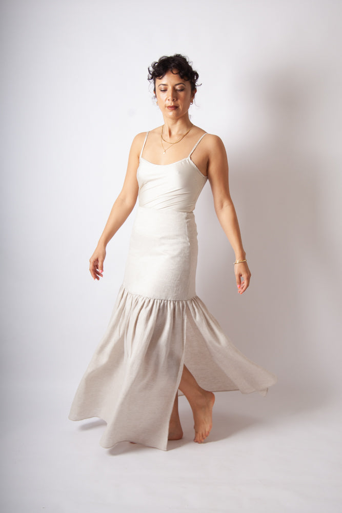 Milla Skirt - Natural Linen
